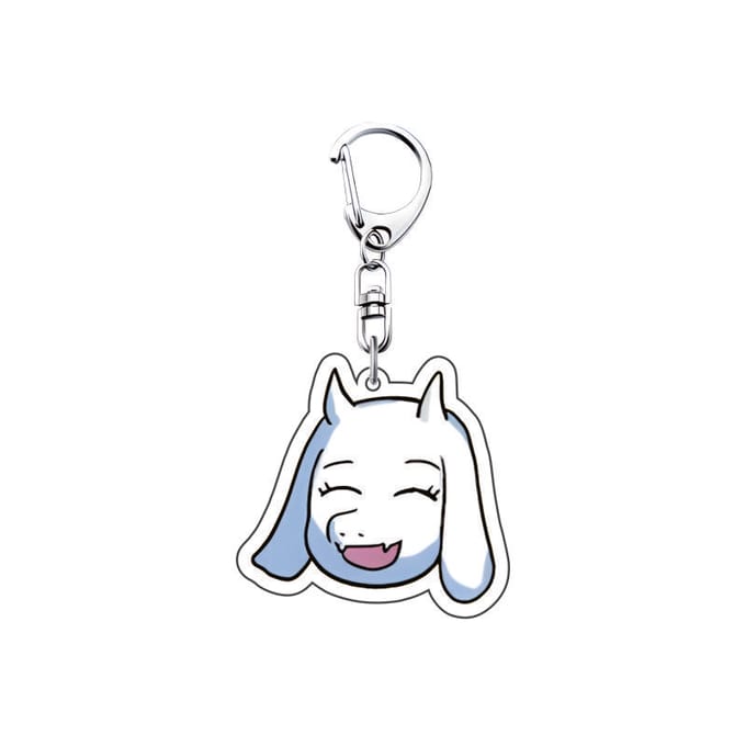 Spel Undertale Pixel Sleutelhanger 6cm Acryl Sans Flowey Papyrus Asriel Hanger Auto Sleutelhanger Tas Accessoires Geanimeerd Cadeau 6 cm white