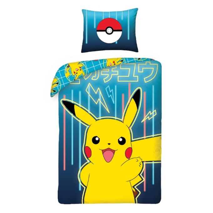 Pokemon Dekbedovertrek - 140 x 200 cm - Polyester - Blauw
