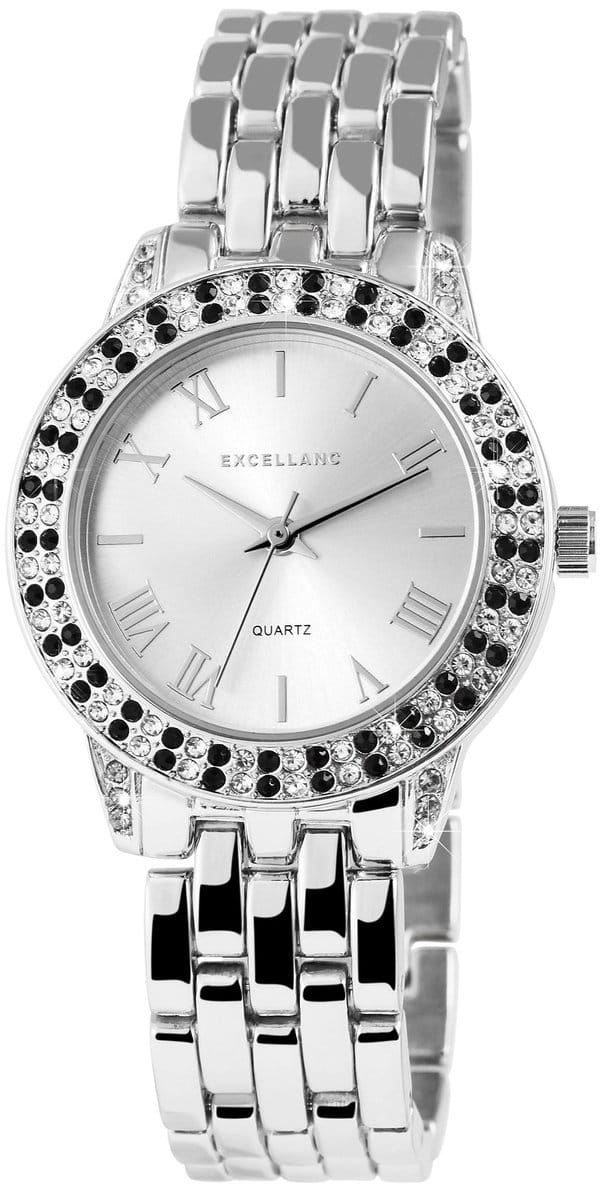 EXCELLANC Dameshorloge metaal Crystal-steentjes