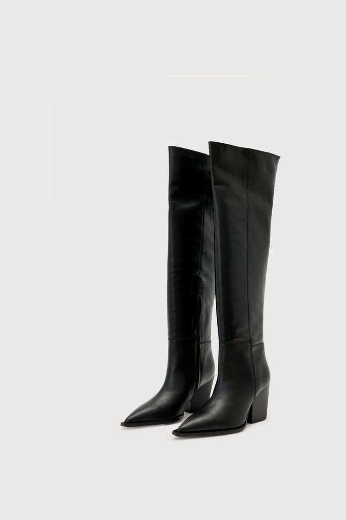 AllSaints Reina Zip Boot Black Größe: 37 | Stiefel Outlet | Damen | Schwarz