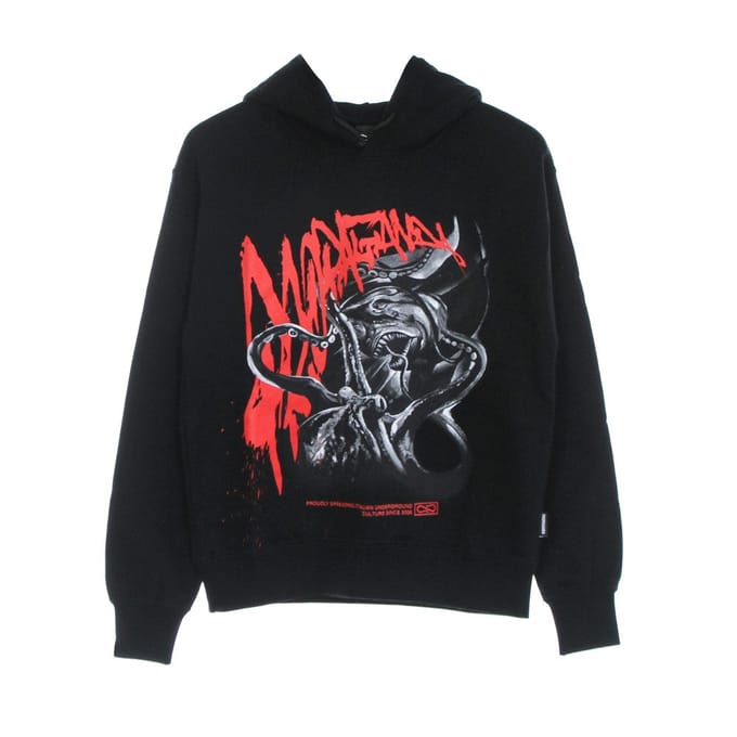 Lichtgewicht herensweatshirt met capuchon Tentakels Hoodie zwart