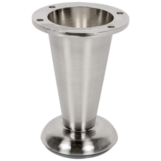 Duraline – Meubelpoot verstelbaar rond – RVS look – Ø71x103-113mm