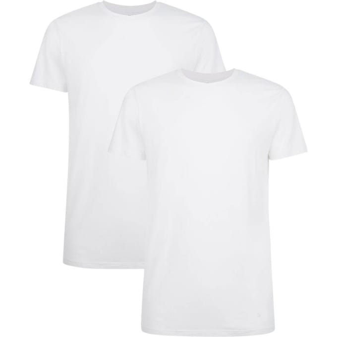 Comfortabel & Zijdezacht Bamboo Basics T-Shirts Ruben ronde hals (2-pack) - Wit - S