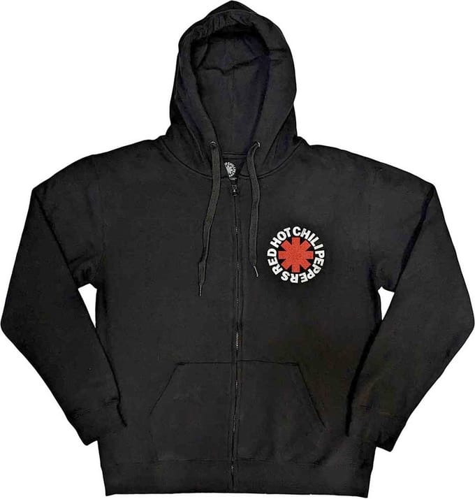 Red Hot Chili Peppers - Red Asterisk Vest met capuchon - M - Zwart
