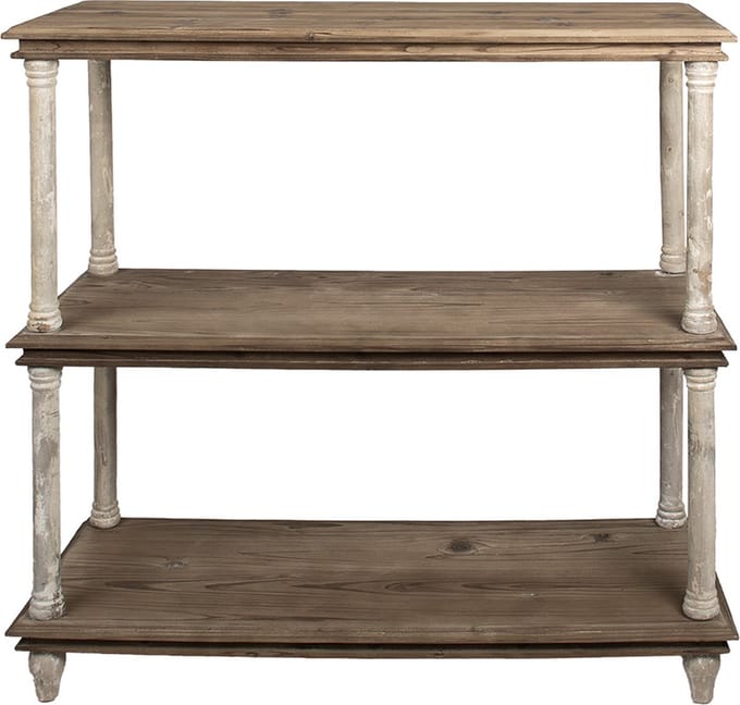 Clayre & Eef Boekenkast 110x40x113 cm Wit Hout