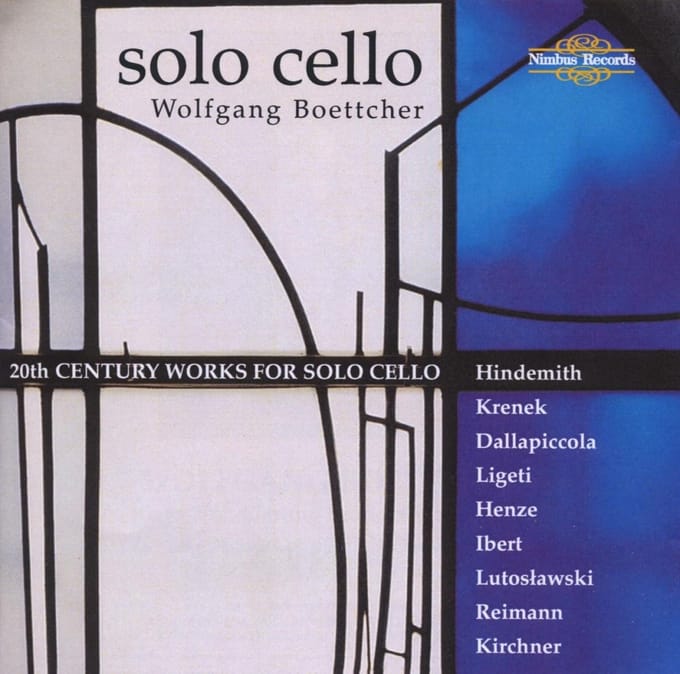 Wolfgang Boettcher - Solo Cello - 20th Century Works For Solo Cello (CD)