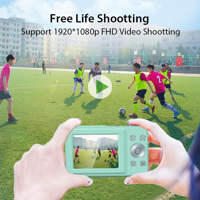Andoer Portable 1080P appareil photo numérique caméscope vidéo 44MP mise au point automatique 2.5 IPS écran 16X numérique noir