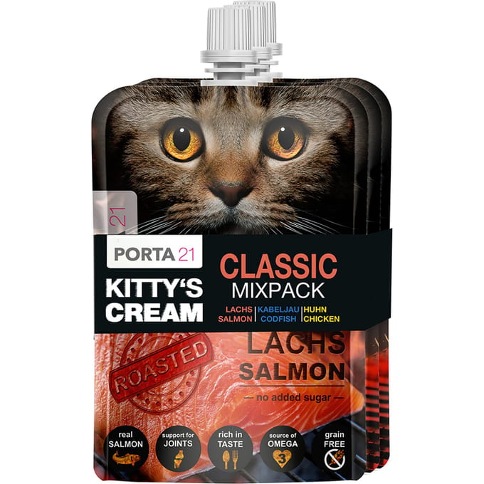 3x90g Kitty's Cream (3 soorten) Porta 21 Kattensnacks
