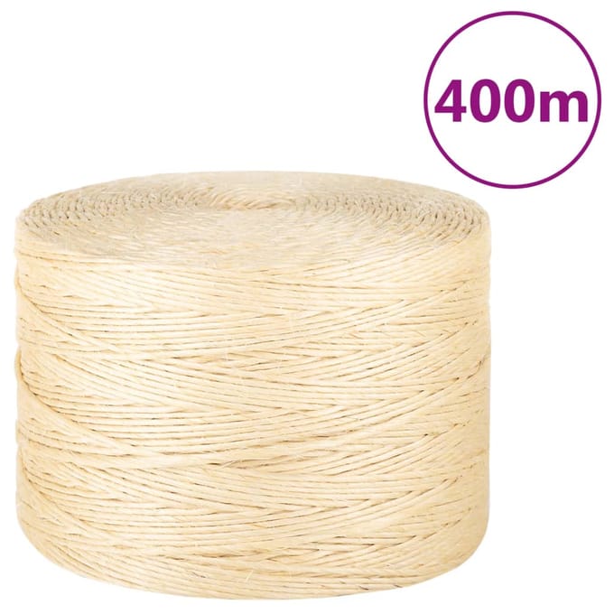 vidaXL - Touw - 3 - mm - 400 - m - 100% - sisal