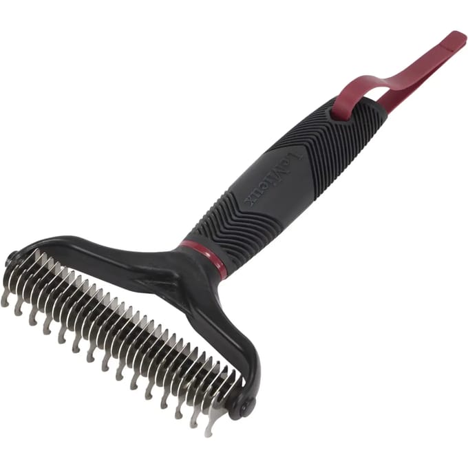 LeMieux Mane Thinning Rake Zwart/Rood