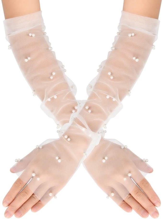 Vt products - Vingerloze handschoenen - Transparante tule