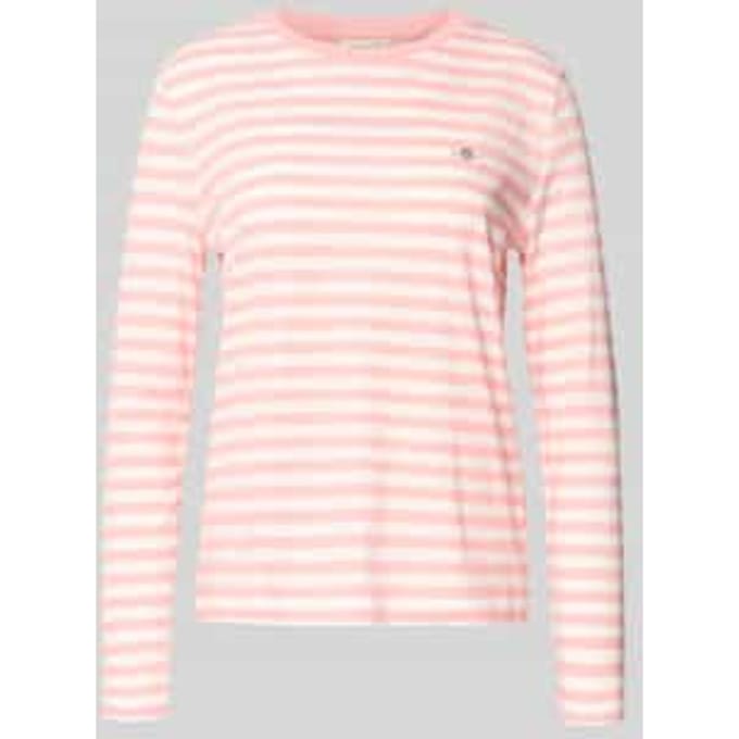 Shirt met lange mouwen met labelstitching