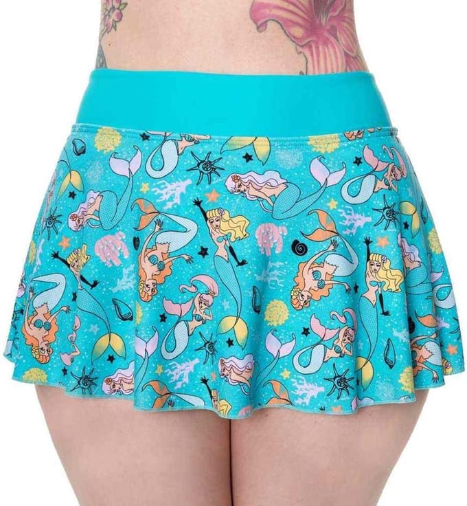 Banned - Unforgettable Bikinibroekje - Zeemeermin - M - Multicolours/Blauw