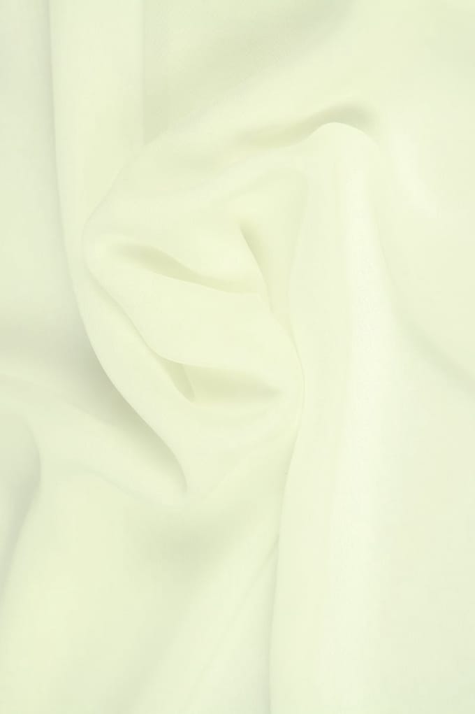 15 meter chiffon stof - Gebroken wit - 100% polyester