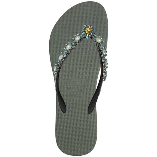 Uzurii | Teenslippers | Dames | Legergroen | Maat 35/36