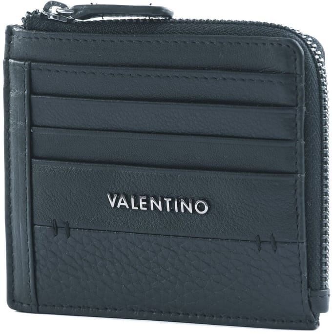 VALENTINO Leren kaarthouder Estro Credit Card Case Navy donkerblauw