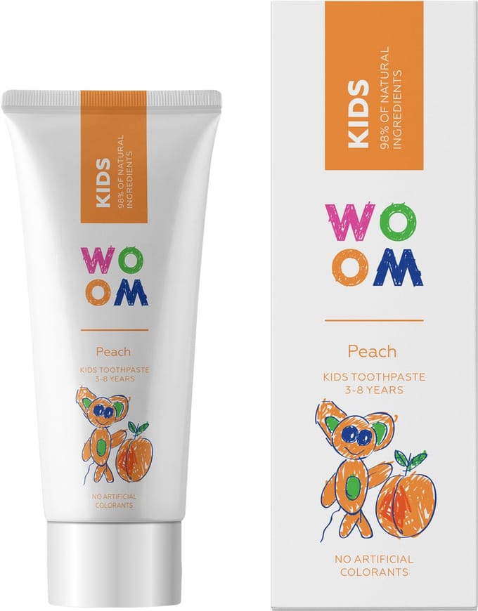 Kids Toothpaste Peach 3-8 Years - Kinder Tandpasta 50ml