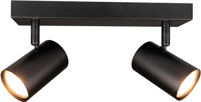 Ledvion LED Plafondspot Zwart 2-lichts GU10 fitting zonder lichtbron