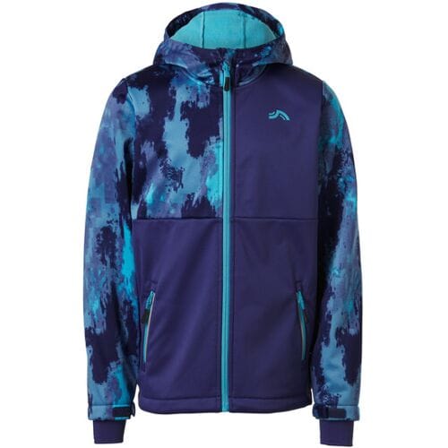 CRIVIT Kinder softshell jas (Blauw/print, 146/152)