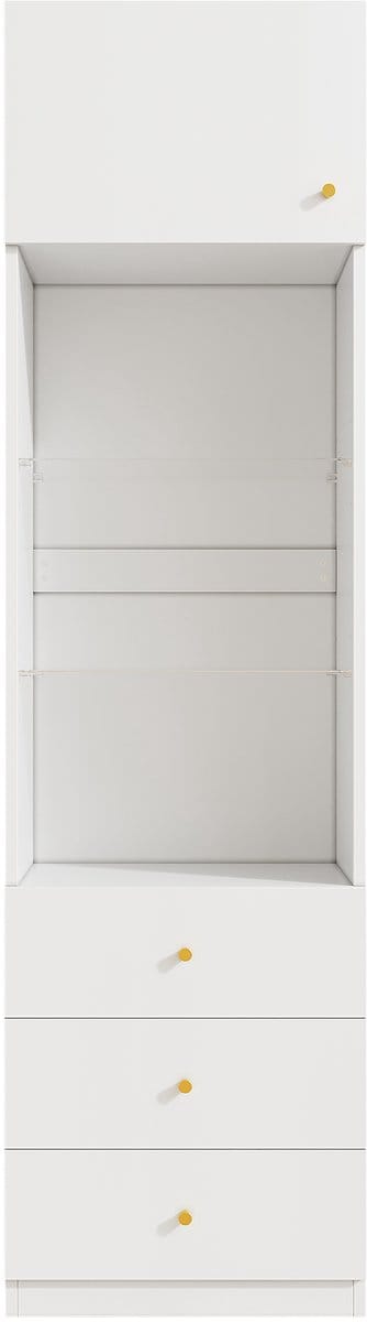 Wit mdf vitrine hoge kast 50×40×180cm opslag hal slaapkamer en woonkamer
