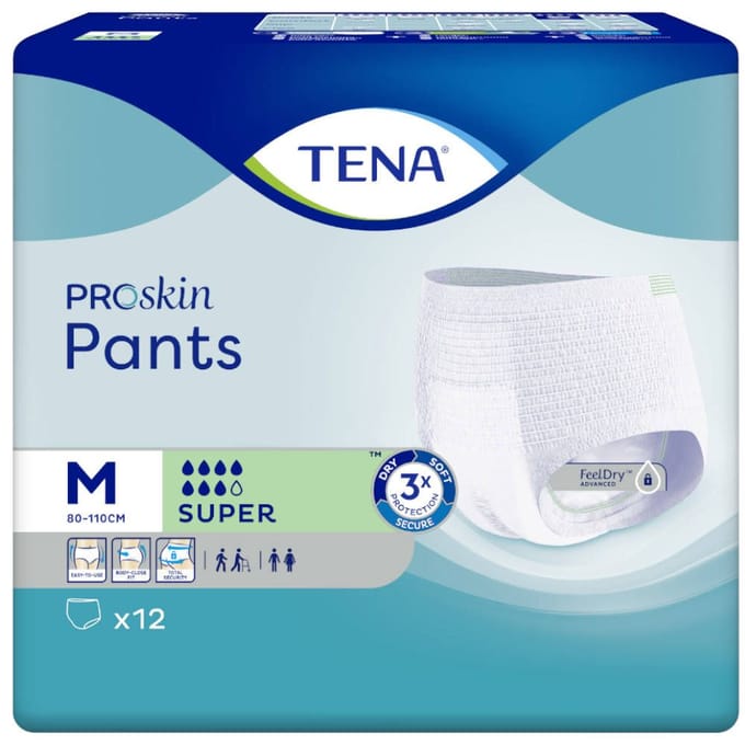 Tena Proskin Pants Super Medium - 1 pak van 12 stuks