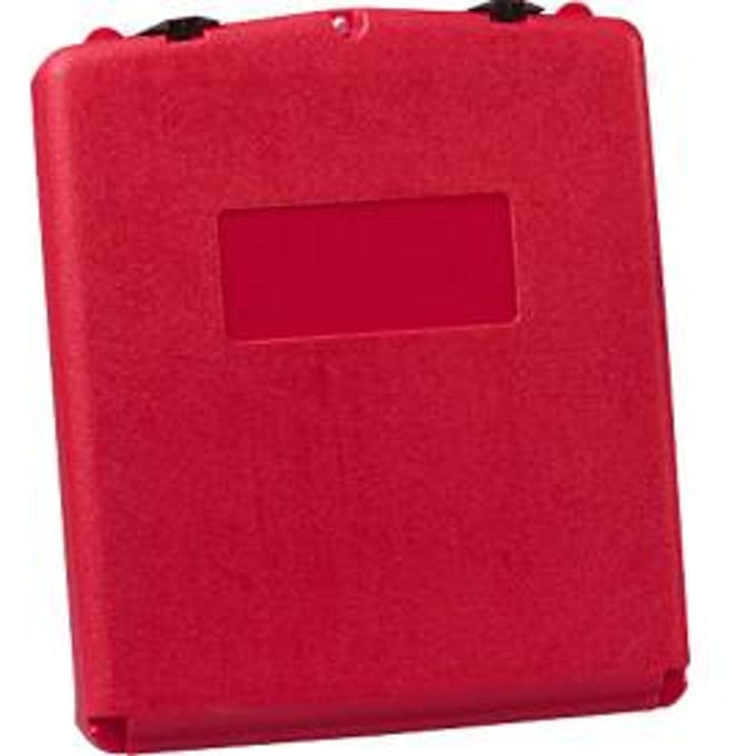 Justrite documentenbox, groot, polyetheen, naar beneden klapbare opening, L 400 x B 333 x  H 57 mm, gewicht: 5,7 kg, rood