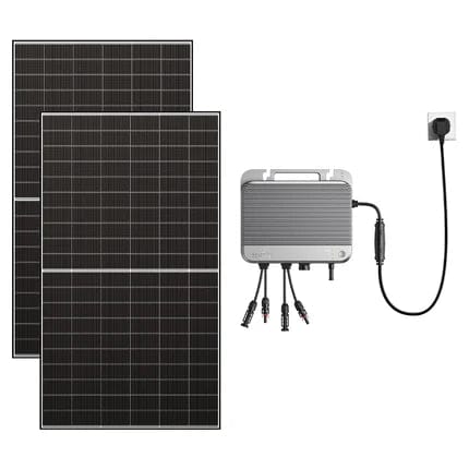 500W Bifaciale Zonnepaneel - 2 platen (1300W) + SolarFlow 800
