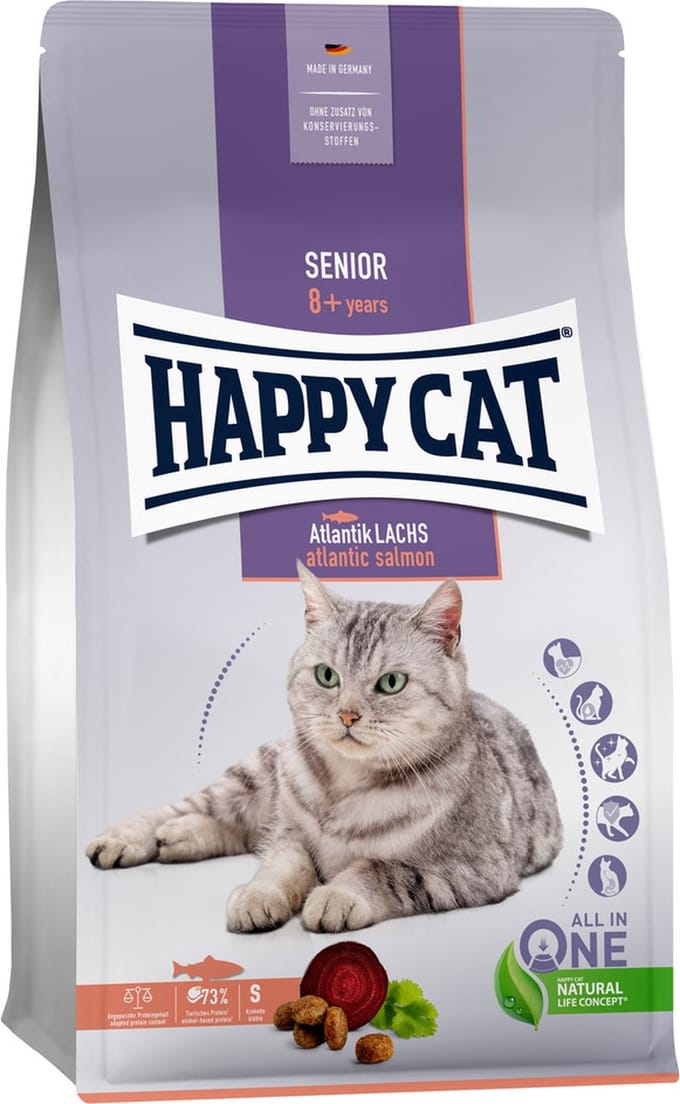 Happy Cat Senior Atlantische Zalm Kattenvoer