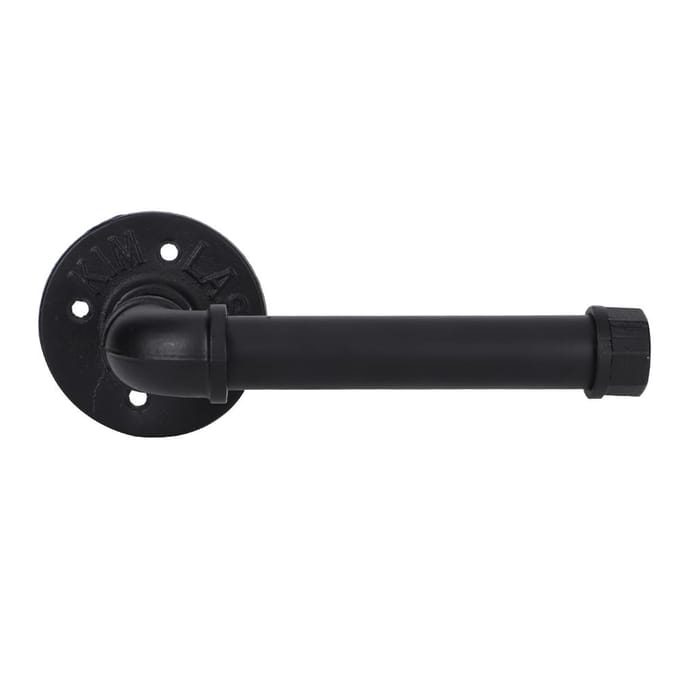 Badkamer Waterleiding Wandrek Toiletpapierhouder Tissue Opbergplank black