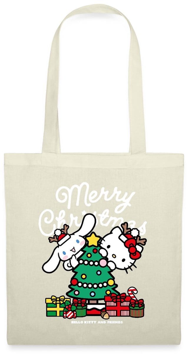 Hello Kitty En Cinnamoroll Kerstontwerp Tas Van Stof Schoudertas