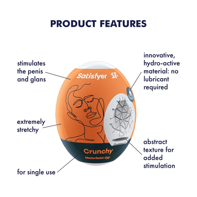 Satisfyer - Men Masturbator Egg Single Crunchy