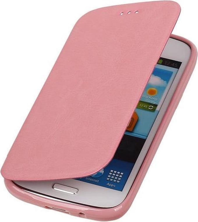Polar Map Case Licht Roze Samsung Galaxy Note 3 TPU Bookcover Hoesje