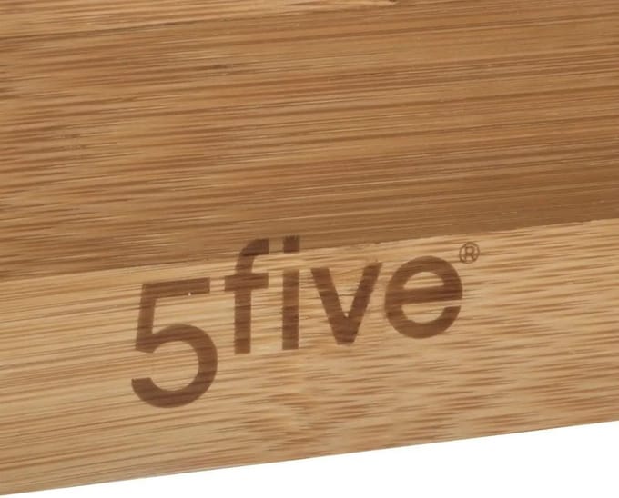 Set van 2x stuks bamboe ladekast/keukenspullen/kantoor vakjes/sorteerbakjes 38 x 8 x 7 cm