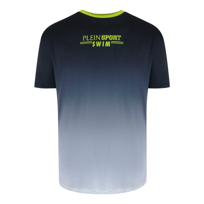Gradiëntstijl Korte Mouwen T-shirt in Navy