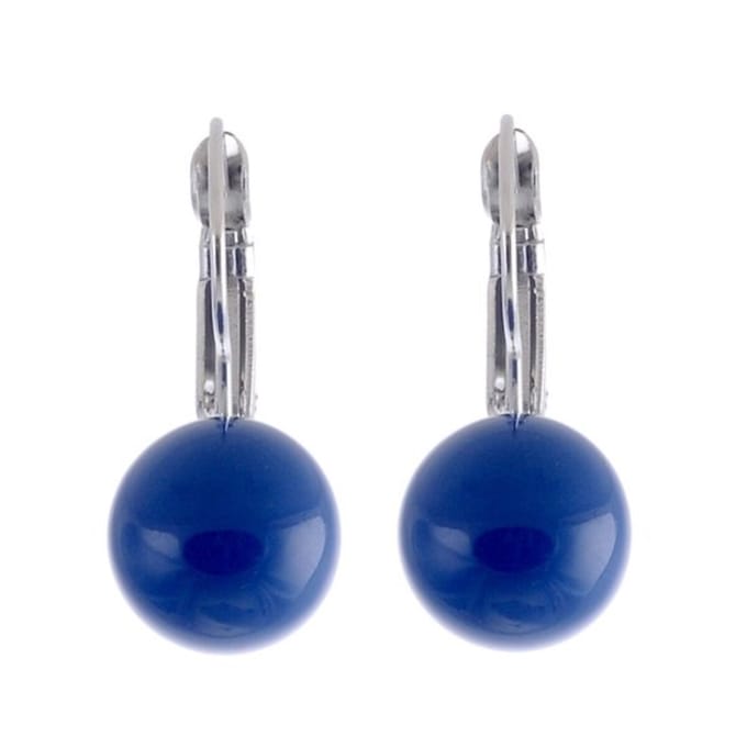 Behave - Oorstekers met Gekleurde Kraal - Blauw