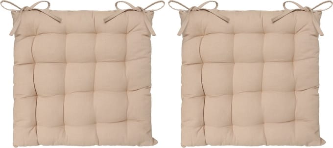 Atmosphera Tuintoelkussen - 6x - beige - katoen - 38 x 6 cm - zitkussen