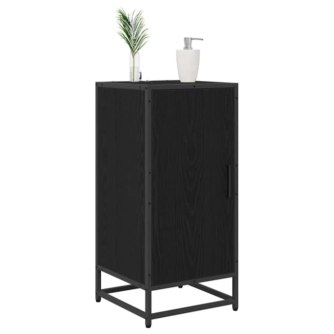 vidaXL - Dressoir - Zwart - Eiken - 35,5 - x - 35 - x - 76 - cm