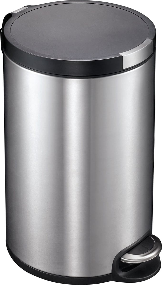 EKO - Artistic pedaalemmer 12 liter - Stainless steel Plastic - mat RVS - Prullenbak