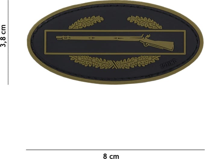 101 Inc Embleem 3D Pvc Infantry Groen Zwart  17036