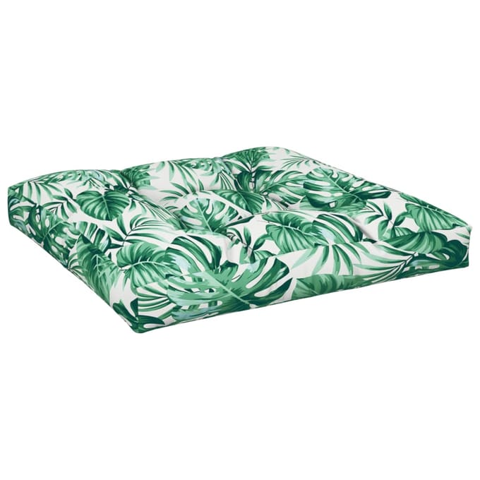vidaXL - Palletkussen - bladpatroon - 70x70x12 - cm