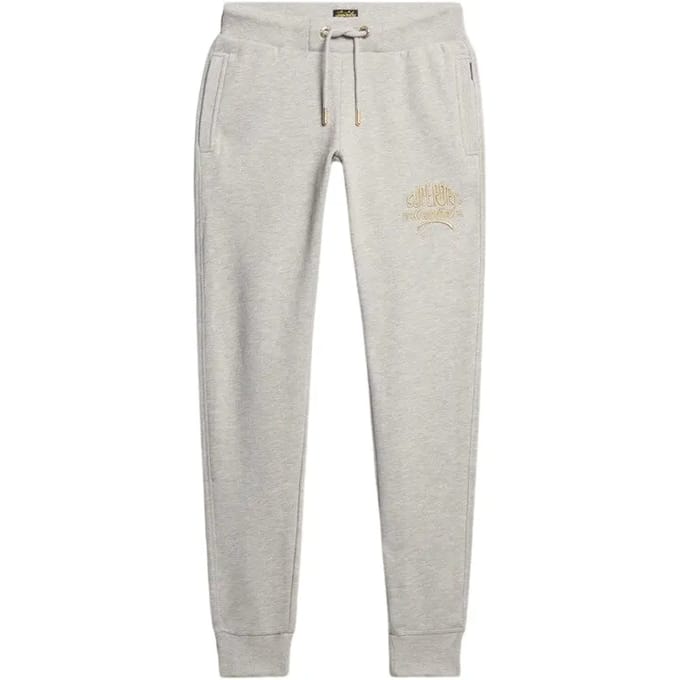 Superdry - Luxe slimfit joggingbroek met metallic logo - Dames - Broeken