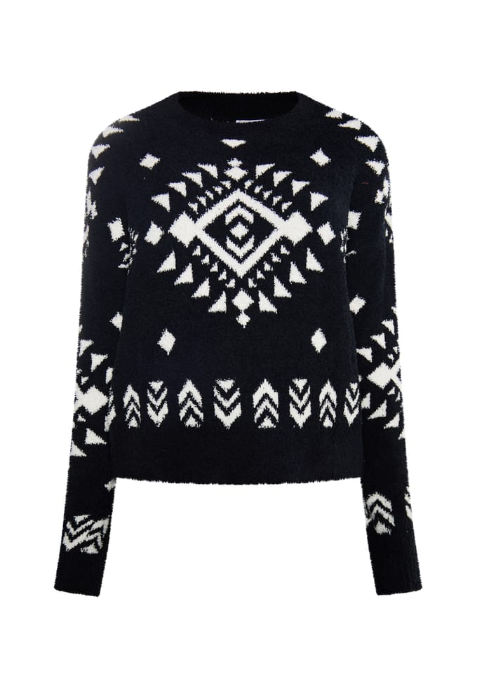 IZIA Jumper Dames zwart en wit
