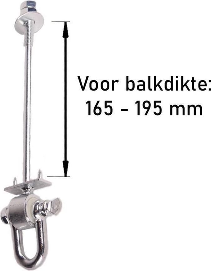 Schommelhaak met Gelagerde Harpsluiting M12 220mm (1 stuk)