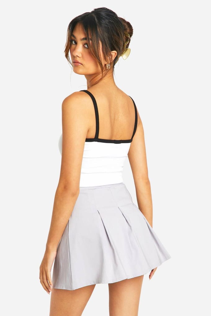 boohoo Dames Mini Tennis Skort | Grijs | Maat: 34