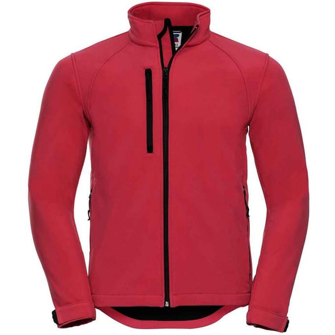 Russell Effen Soft Shell Jas Heren (Klassiek rood)