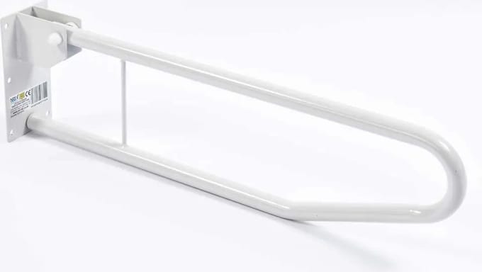 Toiletbeugel opklapbaar - Toiletsteun wandbeugel - 70 cm - Wit