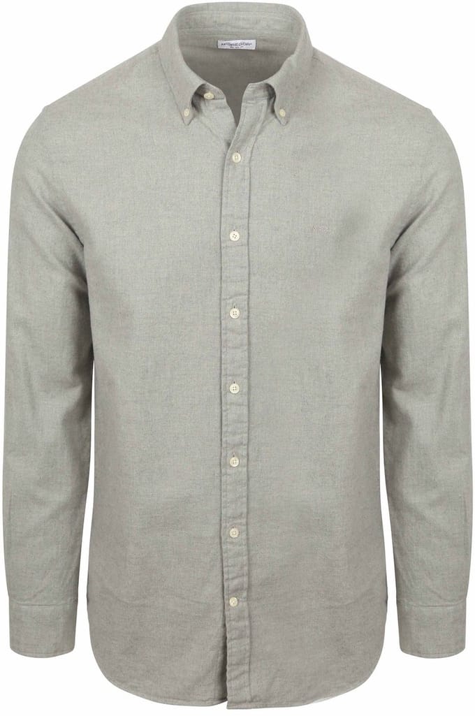McGregor Overhemd Flanel Melange Grijs - Maat S - Heren - Overhemden Casual