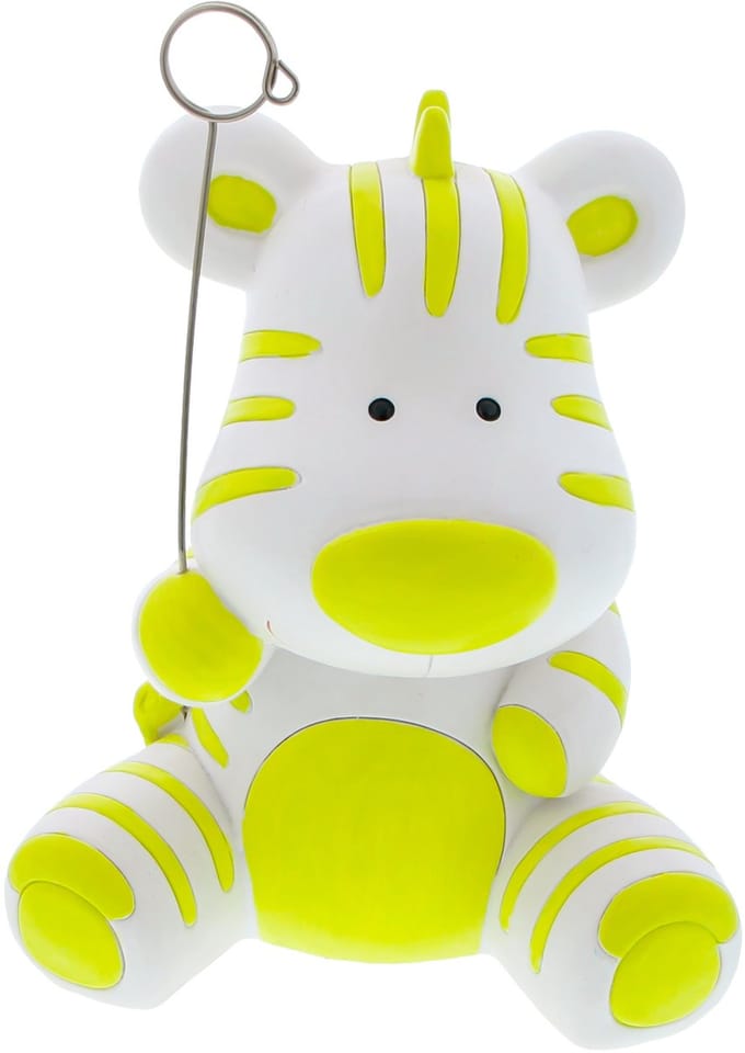 Zebra Punda spaarpot met fotoclip geel