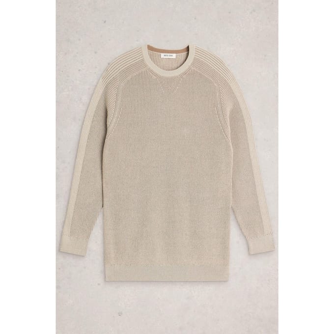 White Stuff Pentire Crew Light Tan Größe: M | Pullover Outlet | Herren