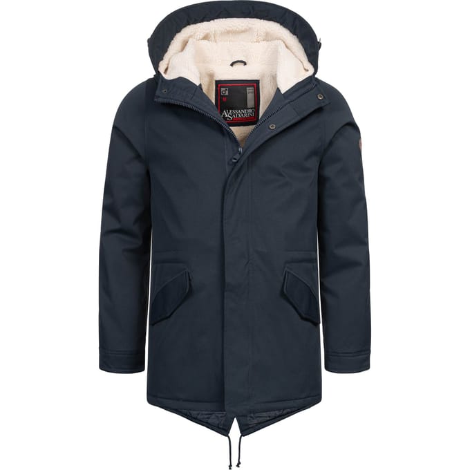 Alessandro Salvarini heren winterparka met teddovoering en capuchon